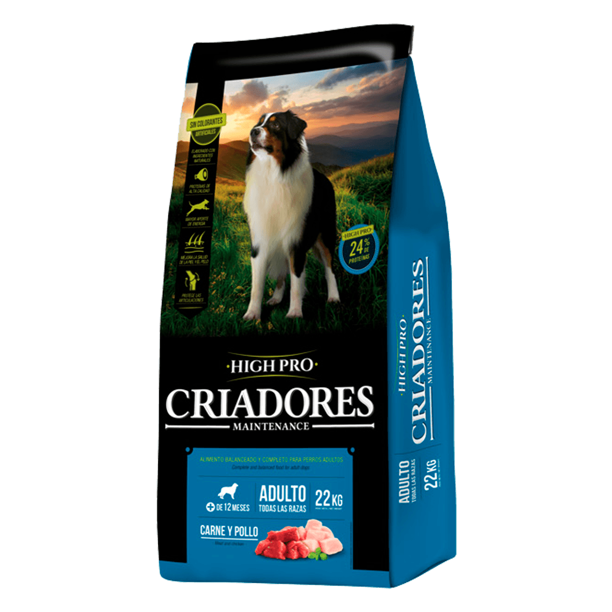 High Pro Criadores Perros / Carne y Pollo 22 kg.