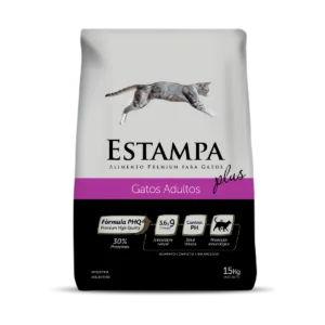 ESTAMPA PLUS GATO ADULTO 15 kg.