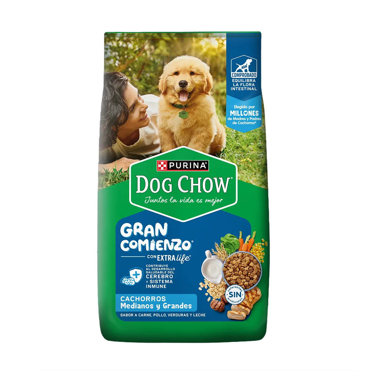 DOG CHOW GRAN COMIENZO CACHORROS MEDIANOS Y GRANDES 21kg.