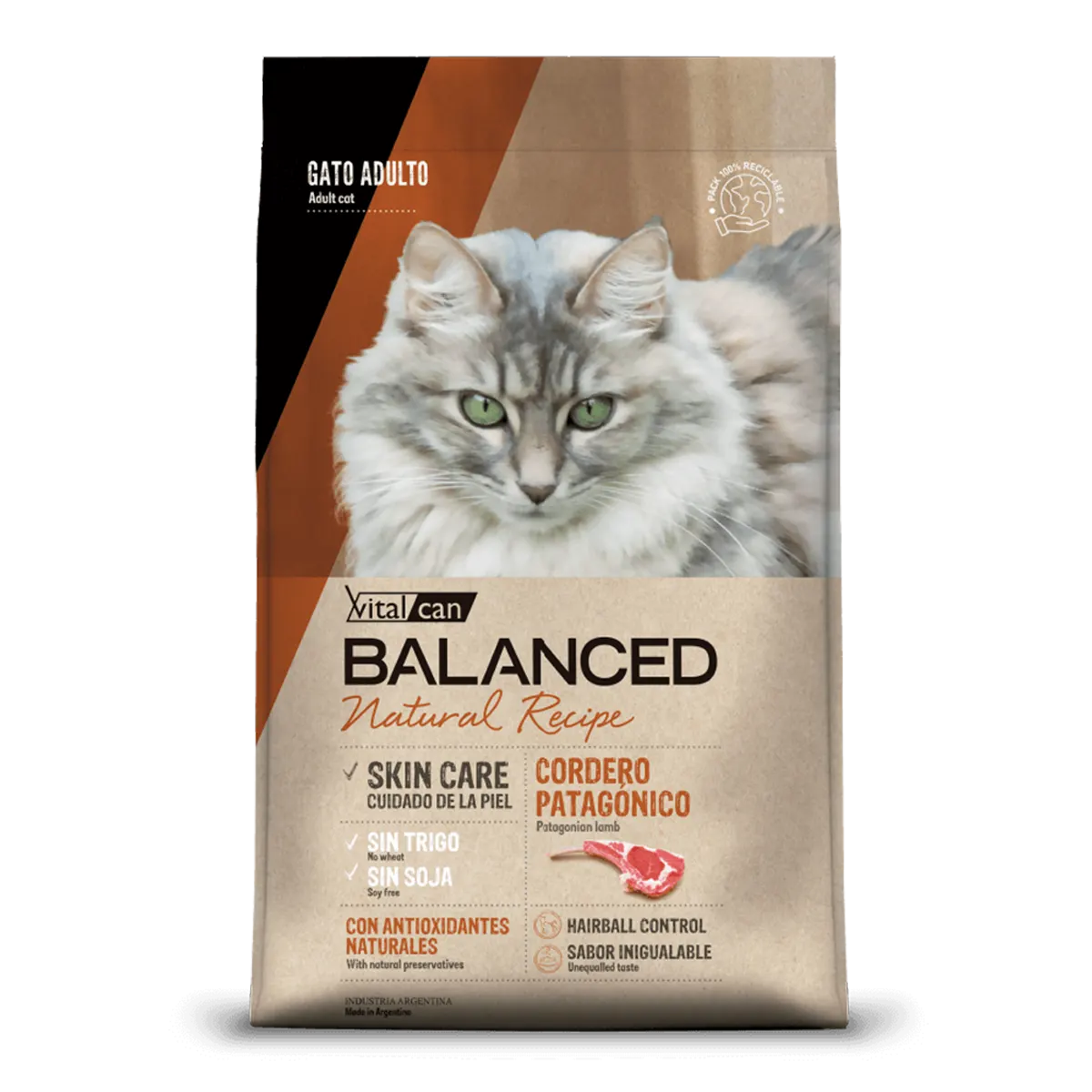VITALCAN BALANCED NATURAL RECIPE GATO ADULTO | CORDERO PATAGÓNICO