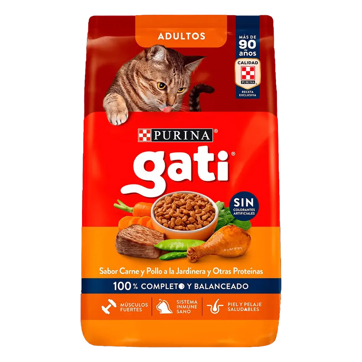 GATI ADULTOS SABOR CARNE Y POLLO A LA JARDINERA 15kg.