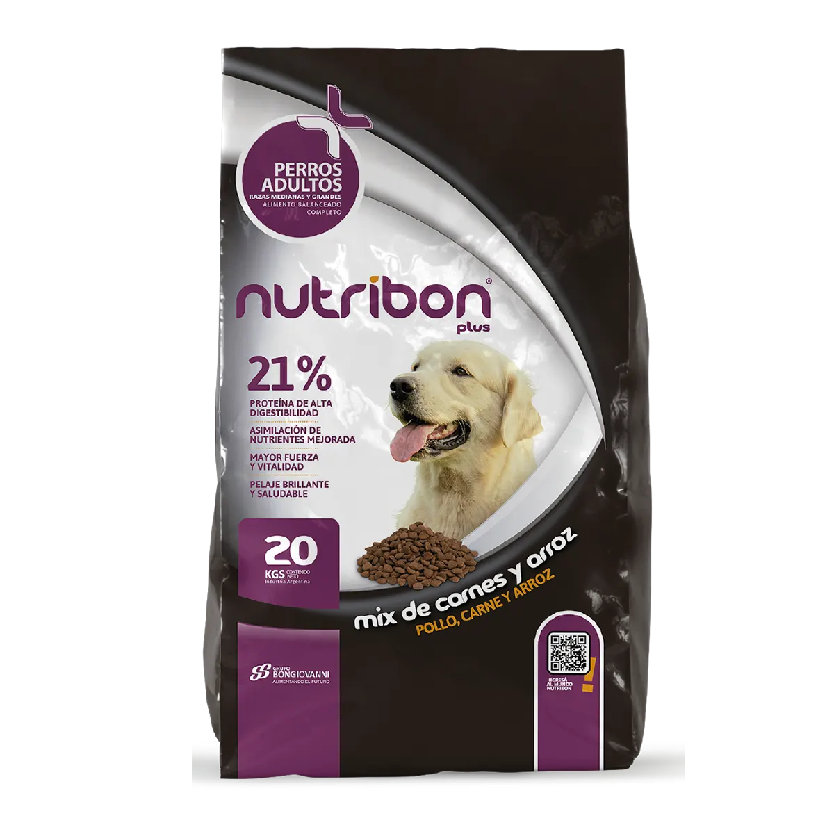 NUTRIBON PLUS 21% PROTEÍNAS MIX DE CARNES 20kg.